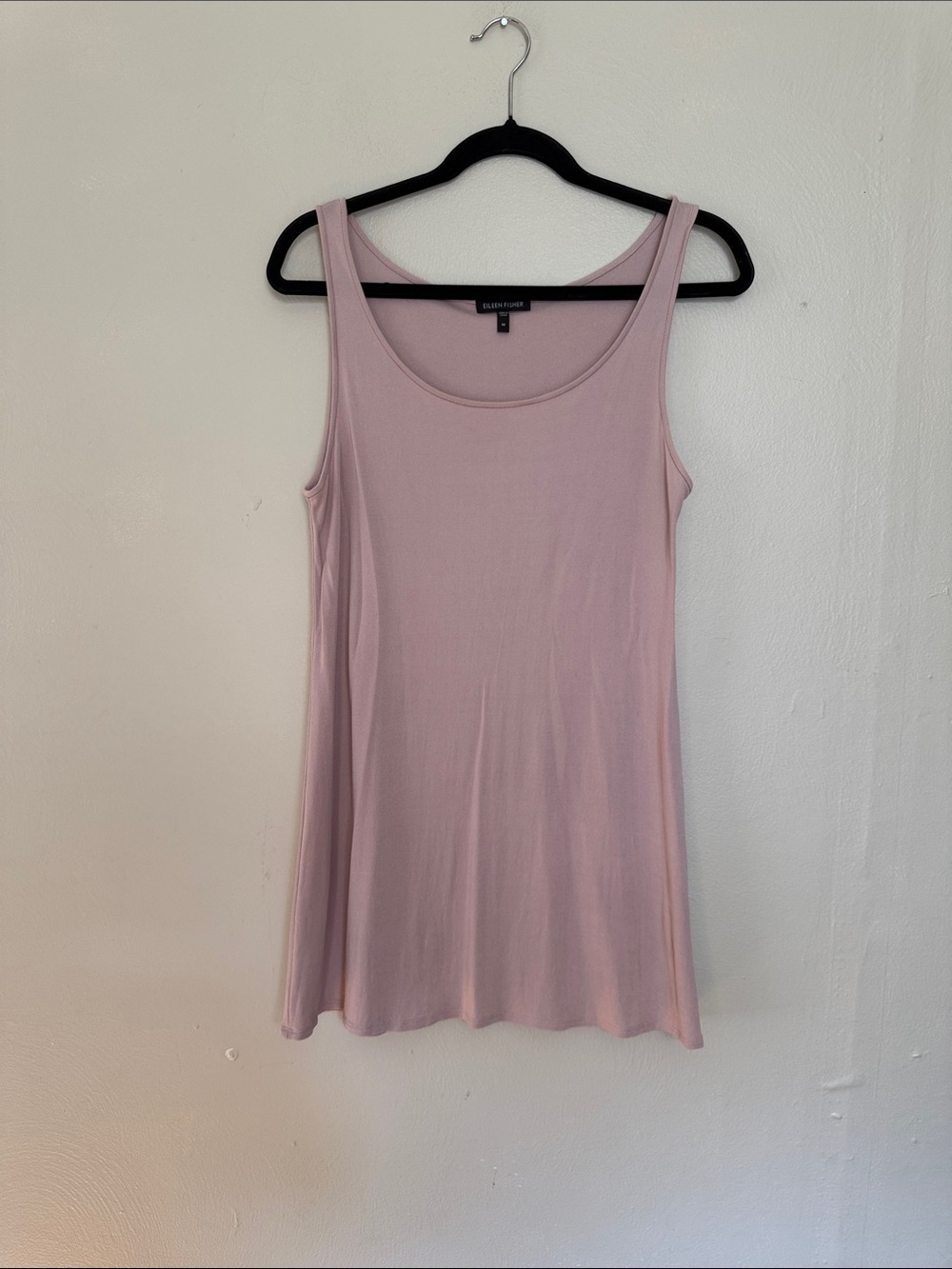 Eileen Fisher Pale Pink silk Scoop Neck Tank medium